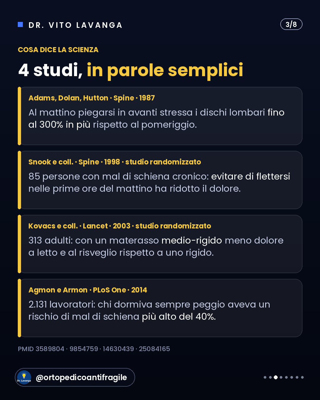 Infografica: cosa dice la scienza sul mal di schiena al mattino
